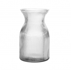 20CM TALL POSY VASE 12CM WIDE - CLEAR