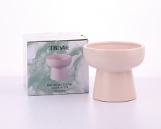 BOWL VASE 12.3H 14.7T 10.4B SATIN MATTE LT PINK