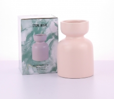 MED LULU VASE 18H 9.5T 12B SATIN MATTE LPINK