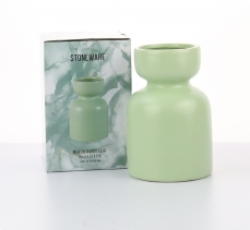 MED LULU VASE 18H 9.5T 12B SATIN MATTE SAGE