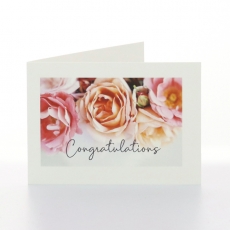 CONGRATULATIONS - PASTEL ROSES - FOLDED CARD PK/20