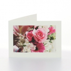 PINK AND WHITE BOUQUET - FOLDED CARD PK/20