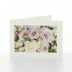 HAPPY ANNIVERSARY - ROSES - FOLDED CARD PK/20
