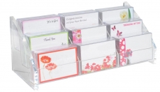 FLORIST CARD STAND ACRYLIC HOLDS 9 PACKS