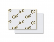 FROST BORDER WHITE W/ GOLD XOXO 50M 50X70CM PK/100