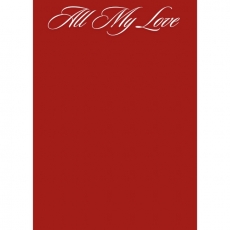 80GSM RED KRAFT ALL MY LOVE WHITE�W/R 50X70 PK/50