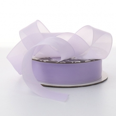 25MM NYLON SHEER ORGANZA RIBBON 25M LAVENDER