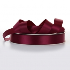 25MM DOUBLE SIDED SATIN 100M BURGUNDY