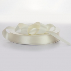 25MM DOUBLE SIDED SATIN 100M IVORY