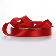 25MM DOUBLE SIDED SATIN 100M RED