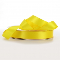 25MM DOUBLE SIDED SATIN 100M YELLOW