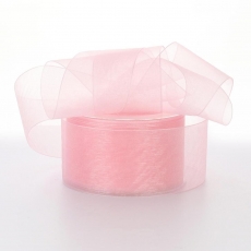 ORGANZA PREMIUM EDGE 50MM X 50YDS LIGHT PINK