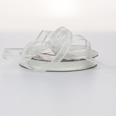 10mm SATIN EDGE SHEER 22m WHITE
