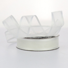 22mm SATIN EDGE SHEER 22m WHITE