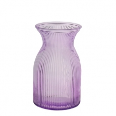 20CM TALL POSY VASE 12CM WIDE LAVENDER