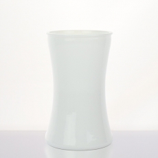 CONCAVE VASE 20H 12.5T 12.5B WHITE