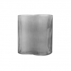 INFINITY VASE 21H 18TL 12TW SMOKE GREY