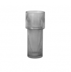 ZOFIA VASE 25H 12T 8.5B SMOKE GREY