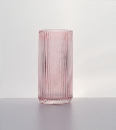 RIBBED CYLINDER 20H 10T 10B ROSEWATER