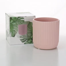 DOL CYLINDER 15H 14T 14B ROSEWATER PINK RIBBED