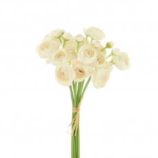 30CM RANANCULUS BQT X 8 WHITE