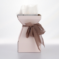 SMALL SQUARE MOD VASE ROSE 14X14X22CM pack10