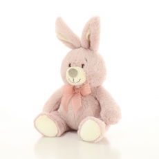 24CM SITTING PINK RABBIT