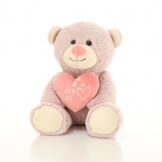 25CM ROSEY BEAR WITH HEART