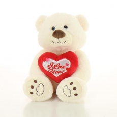 25CM I LOVE YOU BEAR - WHITE