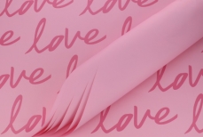 LOVE PRINT DUO SHEET 60MIC 50X70CM PINK PK/50