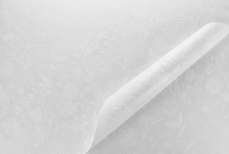 FLORA PRINT FROSTED SHEET 50MIC 50X70 WHITE PK/100