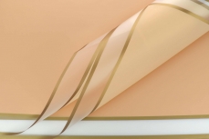 GOLD BORDER FROST SHEET 50MIC 50X70CM APRICOT PK/100