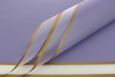 GOLD BORDER FROST SHEET 50MIC 50X70CM LAVENDER PK/100