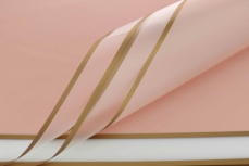GOLD BORDER FROST SHEET 50MIC 50X70CM LTPINK PK/100