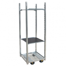 HALF COMPLETE TROLLEY WITH 2 SHELVES
