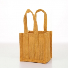 JUTE BAG 14H 14L 11.5W INC HANDLE 26H BURNT ORANGE